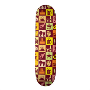 Food Pattern Skateboard Deck