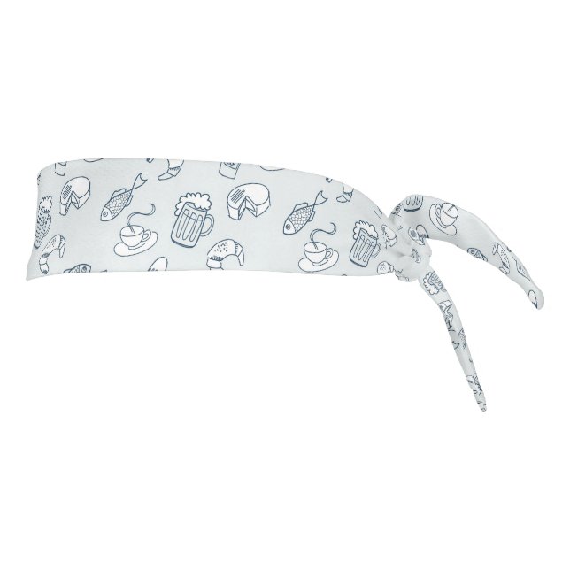 Food Pattern Tie Headband (Rotate 90)