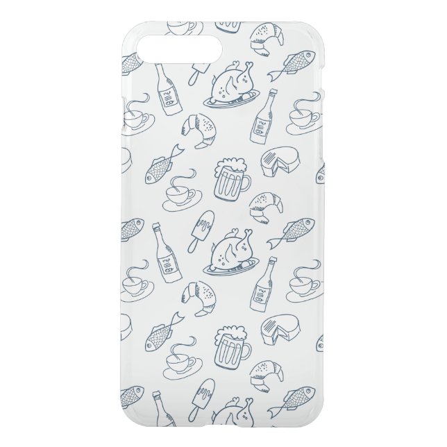 Food Pattern Uncommon iPhone Case (Back)