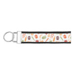 Food Pattern Wrist Keychain