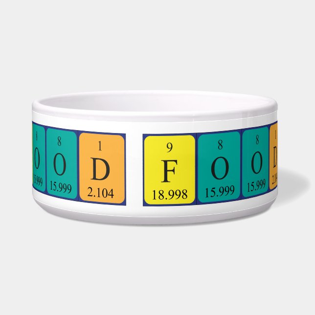 Food periodic table word pet bowl 1A (Right)