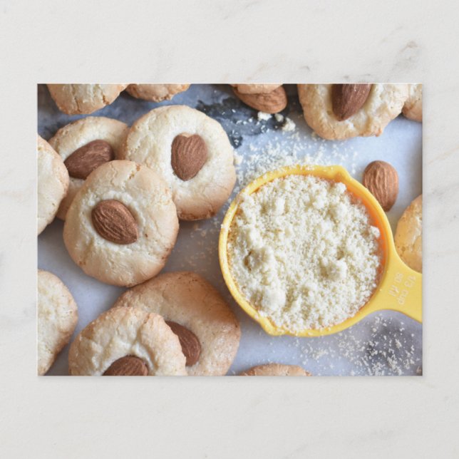 Food Photography Almond Nancy Macaron Cookies Postcard (Front)