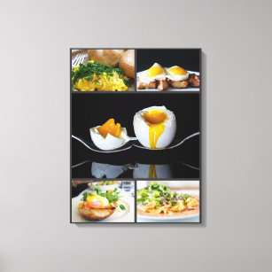Food photography breakfast eggs different ways canvas print