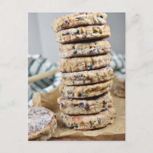 Food Photography British Pastry Welshcakes Stack Postcard