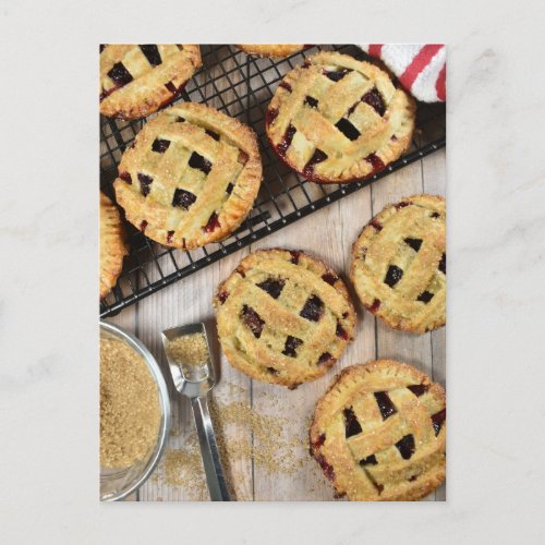 Food Photography Cherry Hand Pie Pastries Baking Postcard