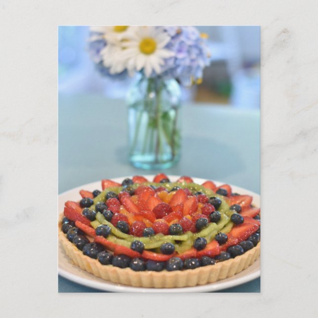 Food Photography Fruit Tart French Pastry Postcard (Front)