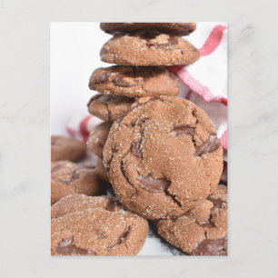 Food Photography Gingerbread Chocolate Cookies Postcard