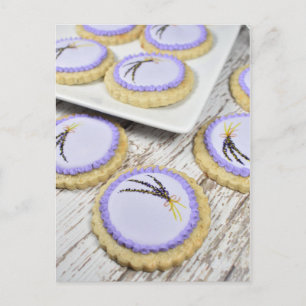Food Photography Lavender Shortbread Cookies Postcard