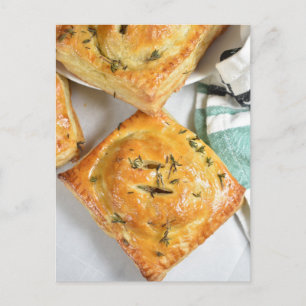 Food Photography Puff Pastry Savoury Hand Pie Postcard
