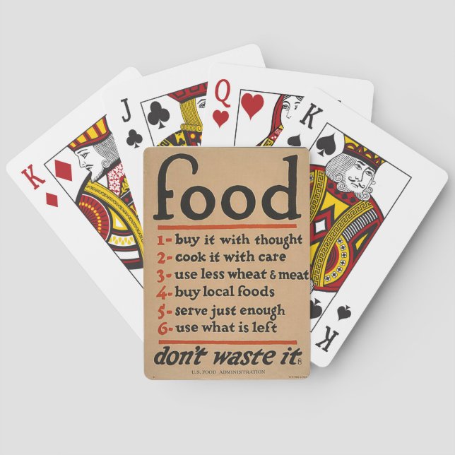 Food playing cards (Back)