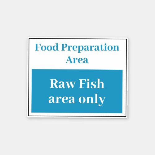Food Prep Raw Fish Sticker