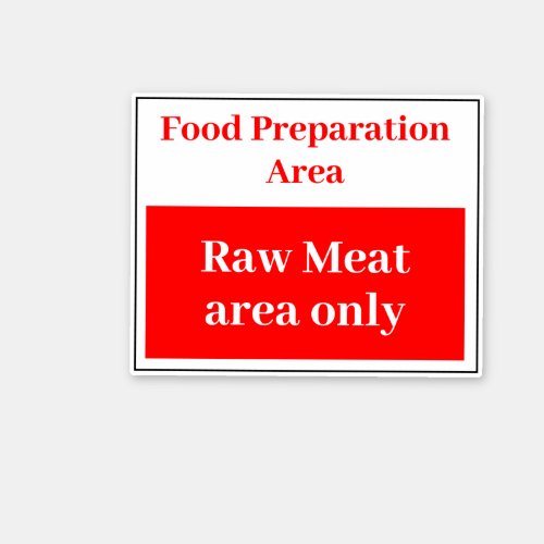 Food Prep Raw Meat Sticker