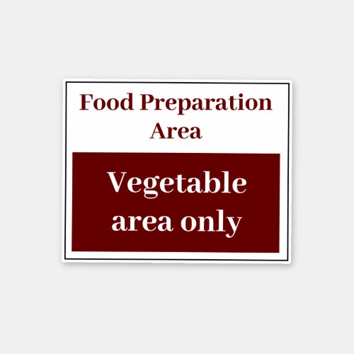 Food Prep Vegetable Sticker
