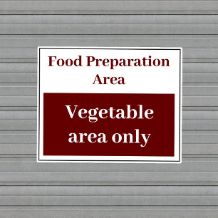 Food Prep Vegetable  Sticker