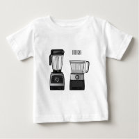 Food processor & blender cartoon illustration 