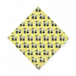 Food processor & blender cartoon illustration bandana
