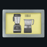 Food processor & blender cartoon illustration belt buckle<br><div class="desc">Food processor & blender cartoon illustration</div>