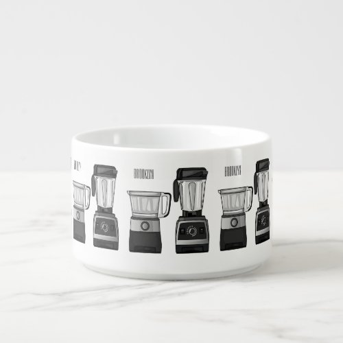 Food processor  blender cartoon illustration  bowl