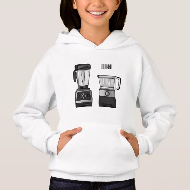 Food processor & blender cartoon illustration  hoodie (Front)