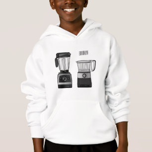 Food processor & blender cartoon illustration hoodie