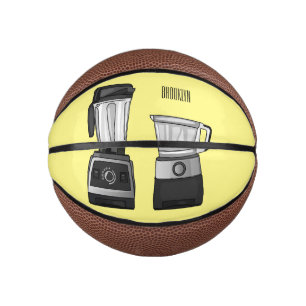 Food processor & blender cartoon illustration  mini basketball
