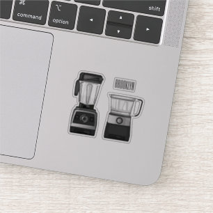 Food processor & blender cartoon illustration sticker