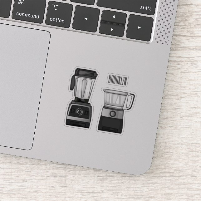 Food processor & blender cartoon illustration sticker (Detail)