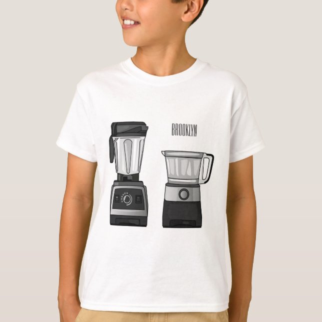 Food processor & blender cartoon illustration  T-Shirt (Front)