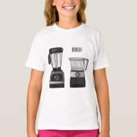 Food processor & blender cartoon illustration 