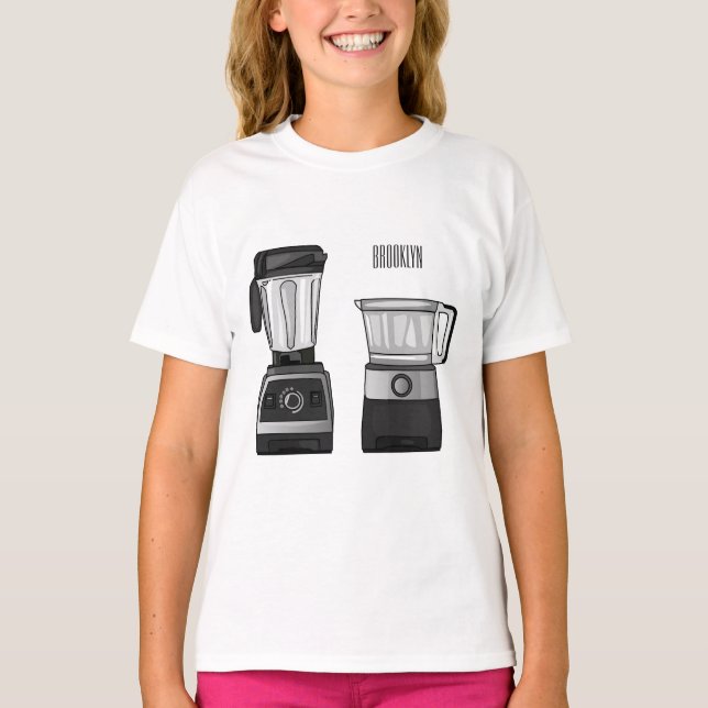 Food processor & blender cartoon illustration  T-Shirt (Front)