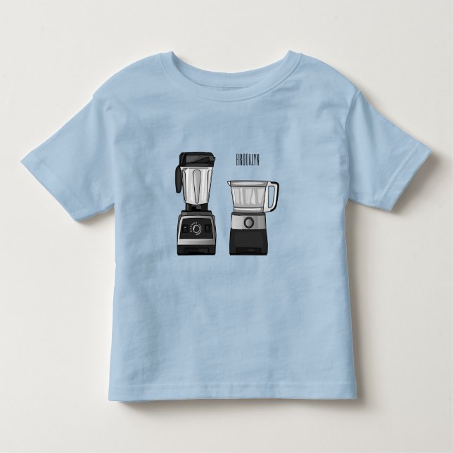 Food processor & blender cartoon illustration  toddler t-shirt (Front)