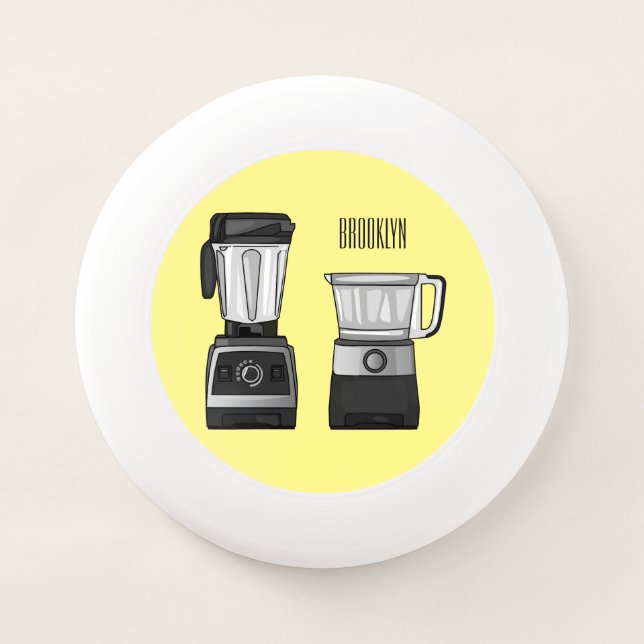 Food processor & blender cartoon illustration  Wham-O frisbee (Front)