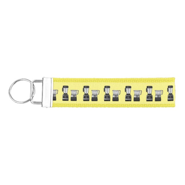 Food processor & blender cartoon illustration  wrist keychain (Keys on Left)