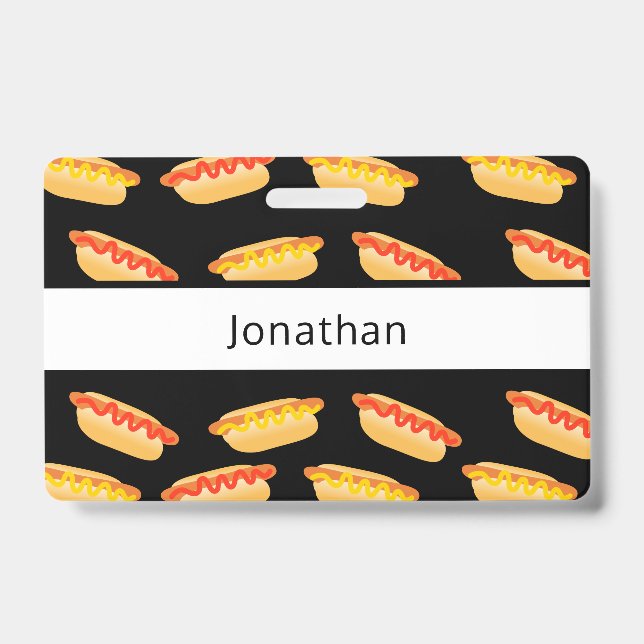 Food Production Hot Dog Name Badge (Front)