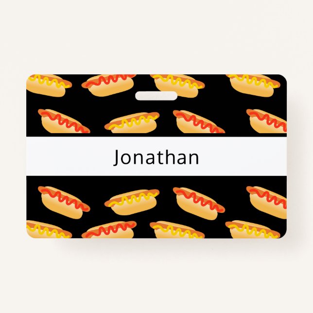 Food Production Hot Dog Name Badge (Front)