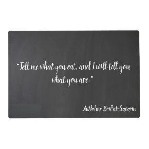 Food quote paper placemat
