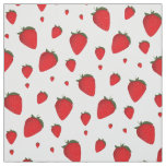 Food Red White Strawberry Fruit Pattern Fabric