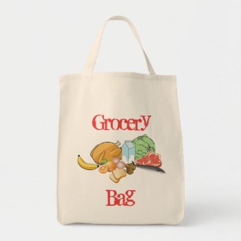 Food Reusable Grocery Tote Bag by Magical_Maddness at Zazzle