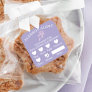 Food Safety Allergy Alert Bakery Pastry Bag Purple Square Sticker