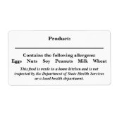 Texas Cottage Food Law Label | Zazzle