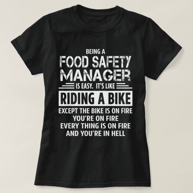 Food Safety Manager T-Shirt (Design Front)