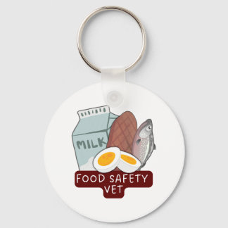 Food Safety Vet–Veterinary Food Inspection Design Keychain