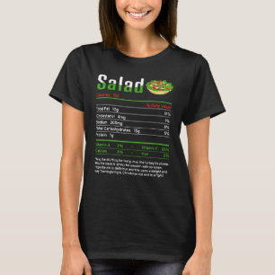 Food Salad Nutrition Facts Thanksgiving Christmas T-Shirt