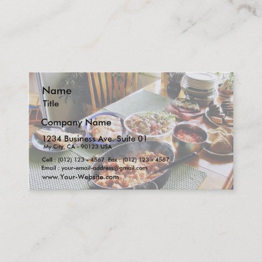 Customizable Food Salmon Business Card Templates