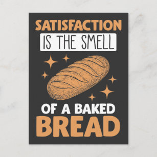 Food Satisfaction Foodie flour Baked Bread Baking Postcard