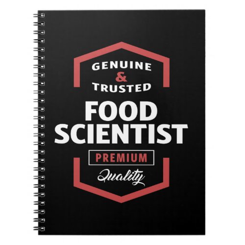 Food Scientist Logo Gift Ideas Notebook