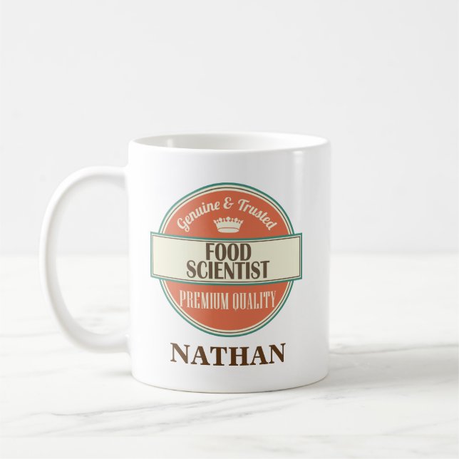Food Scientist Personalized Office Mug Gift (Left)