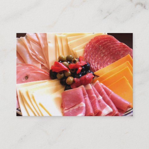 Customizable Food Service Business Card