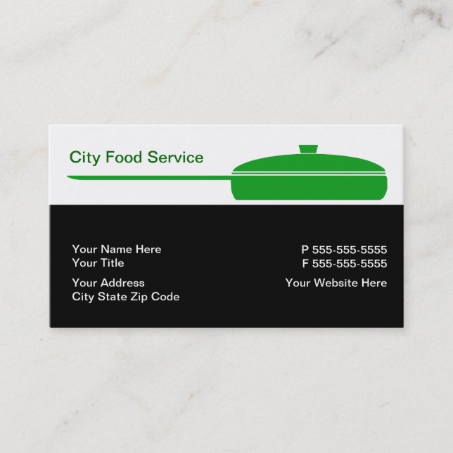 Food Service Business Cards (Front)