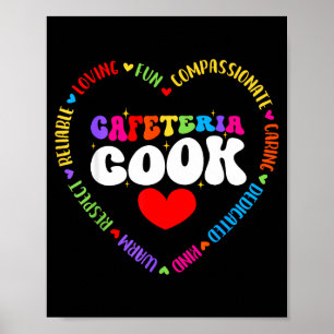 Food Services Crew Cafeteria Cook Helper School Sq Poster